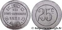 JETONS ET MONNAIES MILITAIRES 25 Centimes - Mess des Sous-Officiers (112e) JETONS ET MONNAIES MILITAIRES Angoulême n.d. (26,5mm, 1,36g, 6h) -