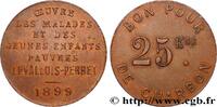 NECESSITÉ (MONNAIES ET JETONS DE... ) THEMES DIVER 25 kilos de Charbon - Oeuvre des Malades NECESSITÉ (MONNAIES ET JETONS DE... ) THEMES DIVERS Levallois-Perret 1899 (25mm, 4,56g, 12h) -