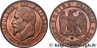 FRANKREICH Cinq centimes Napoléon III, tête laurée ZWEITES KAISERREICH Strasbourg 1865 (25mm, 5,00g, 6h) -