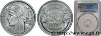 FRANKREICH 50 centimes Morlon, légère VIERTE FRANZOSISCHE REPUBLIK Beaumont-le-Roger 1947 (18mm, 0,70g, 6h) -