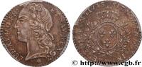 FRANKREICH Dixième d'écu aux branches d’olivier, tête ceinte LOUIS XV THE WELL-BELOVED Lyon 1743 (20,5mm, 2,948g, 6h) -