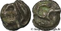 FRANKREICH Potin à l’hippocampe, tête casquée GALLIEN - NORDGALLIEN - ÆDUI (BIBRACTE, Region die Mont-Beuvray) Autun (71) c. 60-50 AC. (19mm, 3,93g, 6h) -