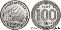 ÄQUATORIALAFRIKA Essai de 100 Francs antilopes ÄQUATORIALAFRIKA Paris 1966 (25mm, 12,35g, 6h) -