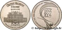 FRANKREICH Médaille, 150e anniversaire du classement des vins BORDELAIS - VILLES, ENTREPRISES ET VINS 2005 (40,5mm, 30,06g, 12h) -