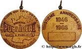 FRANKREICH Médaille, 20e anniversaire de Plublideal BORDELAIS - VILLES, ENTREPRISES ET VINS 1966 (64,5mm, 85,51g, 12h) -