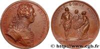 FRANKREICH Médaille, Remise des Deux-Siciles à Don Carlos de LOUIS XV DIT LE BIEN AIMÉ 1738 (41,5mm, 34,27g, 12h) -