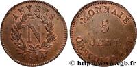 FRANKREICH 5 cent. Anvers à l’N, frappe de l’atelier de Wolsc GESCHICHTE FRANKREICHS Anvers 1814 (29,95mm, 12,39g, 6h) -