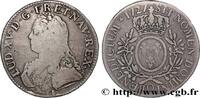 FRANKREICH Écu aux branches d'olivier, buste habillé LOUIS XV THE WELL-BELOVED Riom 1727 (39,5mm, 28,52g, 6h) -
