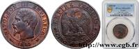FRANKREICH Cinq centimes Napoléon III, tête nue ZWEITES KAISERREICH Rouen 1855 (25mm, 5,11g, 6h) -