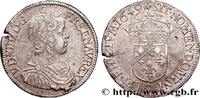 FRANKREICH Demi-écu, portrait à la mèche longue LOUIS XIV THE SUN KING Rennes 1649 (32,5mm, 13,46g, 6h) -