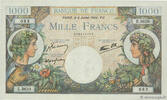FRANKREICH 1000 Francs COMMERCE ET INDUSTRIE FRANKREICH 1000 Francs COMMERCE ET INDUSTRIE 1944 fST+ -