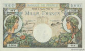 FRANKREICH 1000 Francs COMMERCE ET INDUSTRIE FRANKREICH 1000 Francs COMMERCE ET INDUSTRIE 1944 fST+ -