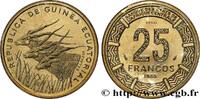 ÄQUATORIALGUINEA Essai de 25 Francos BEAC antilopes ÄQUATORIALGUINEA Paris 1985 (27mm, 8,07g, 6h) -