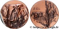 FRANKREICH Médaille animalière - Éléphant, refrappe ANIMAUX Monnaie de Paris n.d. (72,5mm, 203,14g, 12h) -