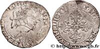 FRANKREICH Demi-franc au col plat HENRY III Bordeaux 1580 (27mm, 7,12g, 9h) -