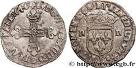 FRANKREICH Quart d'écu, titulature côté croix LOUIS XIV THE SUN KING Bayonne 1646 (30mm, 9,26g, 6h) -