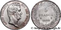FRANKREICH 5 francs type Tiolier sans le I, tranche en creux LUDWIG PHILIPP I Lille 1830 (37mm, 24,98g, 6h) -