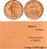 FRANKREICH Piéfort en Or de 1 franc Semeuse PIÉFORTS Pessac 1977 (24mm, 24g, 6h) -
