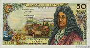 FRANKREICH 50 Francs RACINE FRANKREICH 50 Francs RACINE 1970 fST -