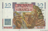 FRANKREICH 50 Francs LE VERRIER FRANKREICH 50 Francs LE VERRIER 1950 VZ+ -