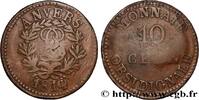 FRANKREICH 10 cent. Anvers au double L, frappe de l’arsenal d LUDWIG XVIII Anvers 1814 (34mm, 25,00g, 12h) -