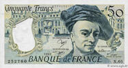 FRANKREICH 50 Francs QUENTIN DE LA TOUR FRANKREICH 50 Francs QUENTIN DE LA TOUR 1991 fST+ -