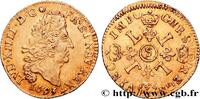 FRANKREICH Demi-louis d'or aux quatre L LOUIS XIV THE SUN KING Reims 1693 (21,5mm, 3,35g, 6h) -