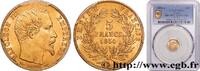 FRANKREICH 5 francs or Napoléon III, tête nue, petit module, ZWEITES KAISERREICH Paris 1854 (14mm, 1,61g, 6h) -