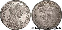FRANKREICH Douzième d'écu, portrait apollinien LOUIS XIV THE SUN KING Aix-en-Provence 1660 (19,5mm, 2,11g, 6h) -