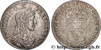 FRANKREICH Douzième d'écu, portrait apollinien LOUIS XIV THE SUN KING Paris 1662 (20,5mm, 2,27g, 6h) -