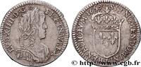 FRANKREICH Douzième d'écu, portrait à la mèche longue LOUIS XIV THE SUN KING Limoges 1659 (20mm, 2,26g, 6h) -