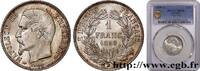 FRANKREICH 1 franc Napoléon III, tête nue ZWEITES KAISERREICH Paris 1859 (23mm, 4,98g, 6h) -