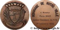 FRANKREICH Médaille, Hommage de la ville BORDELAIS - VILLES, ENTREPRISES ET VINS 33 - Le Verdon-sur-Mer 1982 (64,5mm, 149,79g, 12h) -