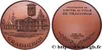 FRANKREICH Médaille, Inauguration de l’hôtel de Ville de Grad BORDELAIS - VILLES, ENTREPRISES ET VINS 33 - Gradignan 1986 (71mm, 198,14g, 12h) -