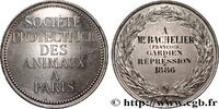 FRANKREICH Médaille, Société protectrice des animaux ANIMAUX 1886 (41mm, 38,38g, 12h) -