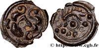 FRANKREICH Potin au sanglier, au torque et aux globules GALLIEN - BELGICA - SUESSIONES (Region die Soissons) c. 60-30 AC. (17,5mm, 2,97g, 8h) -