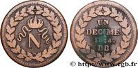 FRANKREICH Un décime à l’N couronnée GESCHICHTE FRANKREICHS Strasbourg 1814 (32,24mm, 22,66g, 6h) -