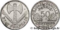FRANKREICH 50 centimes Francisque, lourde ETAT FRANÇAIS 1943 (18mm, 0,83g, 6h) -
