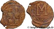 THE EMPIRE FROM ANASTASIUS TO MAURICE TIBERIUS (49 Follis JUSTINUS II und SOPHIE Nicomédie 572-573 (29,5mm, 11,87g, 7h) -