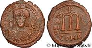 THE EMPIRE FROM ANASTASIUS TO MAURICE TIBERIUS (49 Follis TIBERIUS II CONSTANTINUS Constantinople 580-581 (31,5mm, 12,71g, 6h) -