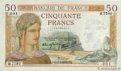 FRANKREICH 50 Francs CÉRÈS modifié FRANKREICH 50 Francs CÉRÈS modifié 1938 VZ -