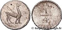 PERU 1/4 Real Lama PERU Lima 1855 (12mm, 0,79g, 6h) -