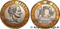 FRANKREICH Essai de 10 francs Montesquieu FUNFTE FRANZOSISCHE REPUBLIK Pessac 1989 (23mm, 6,49g, 6h) -