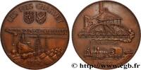 FRANKREICH Médaille, Les fils Charvet ENTREPRISES, INDUSTRIES ET COMMERCES DIVERS 1957 (67,5mm, 139,25g, 12h) -