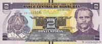 HONDURAS 2 Lempiras HONDURAS 2 Lempiras 2014 ST -