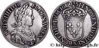 FRANKREICH Écu, portrait à la mèche longue LOUIS XIV THE SUN KING Amiens 1652 (38,5mm, 27,07g, 6h) -