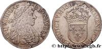 FRANKREICH Écu, portrait apollinien LOUIS XIV THE SUN KING Aix-en-Provence 1667 (38,5mm, 27,22g, 6h) -