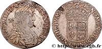 FRANKREICH Écu de Béarn, portrait apollinien LOUIS XIV THE SUN KING Pau 1667 (38,5mm, 27,03g, 6h) -