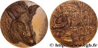 FRANKREICH Médaille animalière - Sanglier ANIMAUX Monnaie de Paris 1980 (67,5mm, 168,36g, 12h) -