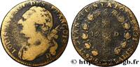FRANKREICH 12 deniers dit au faisceau, type FRANÇOIS LOUIS XVI Roanne 1793 (28mm, 10,62g, 6h) -